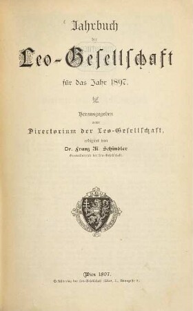 Jahrbuch der Österreichischen Leo-Gesellschaft. 1897