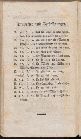 Drukfehler und Verbesserungen