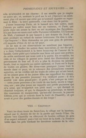 VIII. Chantilly