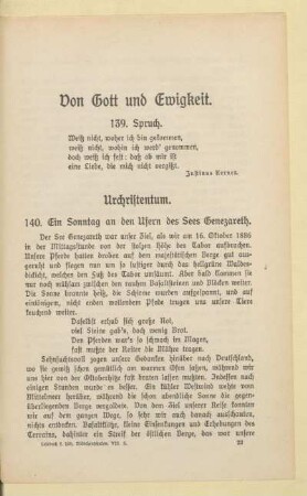 Von Gott und Ewigkeit