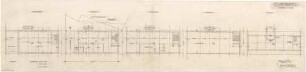 Gsaenger, Gustav; München, Liebherrstr. 18; Papier- und Pappengroßhandlung Bleininger - Neubau Tekturplan (Grundriss Keller, Grundriss EG, Grundriss 1. OG, Grundriss 2. OG, Grundriss DG)