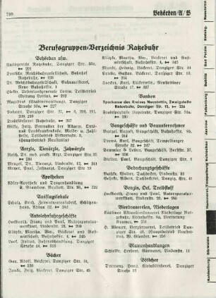 Berufsgruppen-Verzeichnis Ratzebuhr