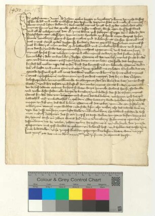 Testament des Lüneburger Bürgers Johan Molne, besiegelt durch die Ratsmannen Hermen Cruse und Albert Elvers.