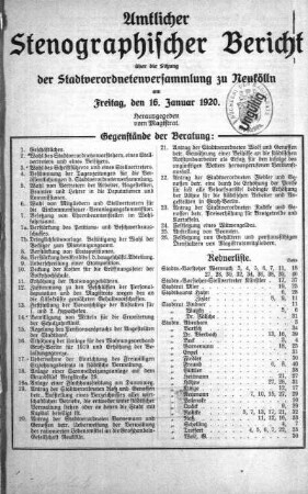 16. Januar 1920