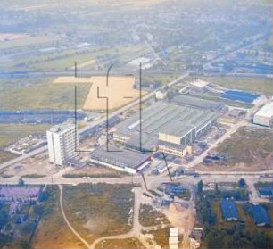 VEB Polygraph Druckmaschinenwerk Planeta in Radebeul : Blickrichtung Nordosten