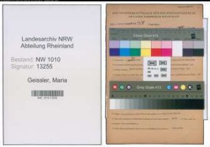 Entnazifizierung Maria Geissler , geb. 03.05.1908 (Landwirtin)
