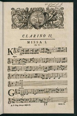 1-13, Clarino II. Missa I. Ex C. - Missa IV. Ex G.