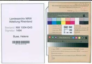 Entnazifizierung Helene Buse , geb. 18.06.1889 ()