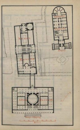 Grundriss. Neues Museum, National-Galerie und Altes Museum