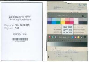 Entnazifizierung Fritz Brandt , geb. 23.01.1899 (Stadtoberinspektor)