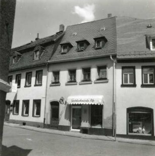 Oederan, Kleine Kirchgasse 9. Wohnhaus mit Ladeneinbau. Straßenansicht