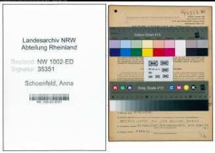 Entnazifizierung Anna Schoenfeld, geb. 15.09.1897 (Lehrerin)