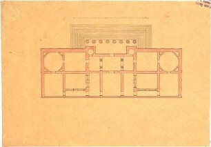 Ziebland, Georg Friedrich; München, Königsplatz; Ausstellungsgebäude (Neue Staatsgalerie) - Grundriss