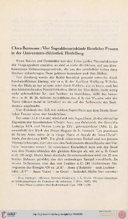 Vier Supralibroseinbände fürstlicher Frauen in der Universitäts-Bobliothek Heidelberg