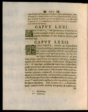 Caput LXXI - Caput LXXV