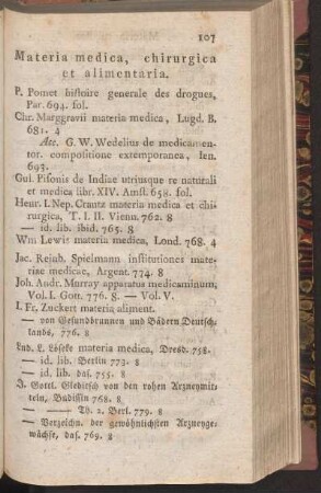 Materia medica, chirurgica et alimentaria