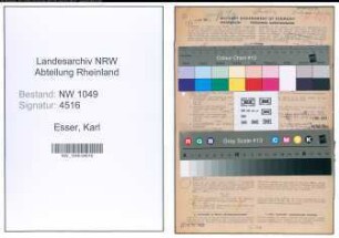Entnazifizierung Karl Esser , geb. 27.12.1896 (Justizangestellter)