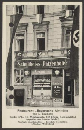 Ansichtskarte Restaurant „Bayerische Almhütte“, Möckernstraße 147