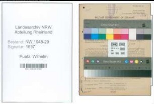 Entnazifizierung Wilhelm Puetz , geb. 16.04.1898 (Beamter)