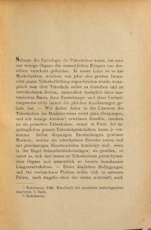 Ueber Tuberkulose quergestreifter Muskeln