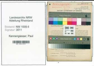 Entnazifizierung Paul Kannengiesser , geb. 08.10.1885 (Kaufm.Angestellter)