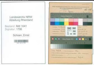 Entnazifizierung Ernst Schoen , geb. 02.11.1919 (Maurer)