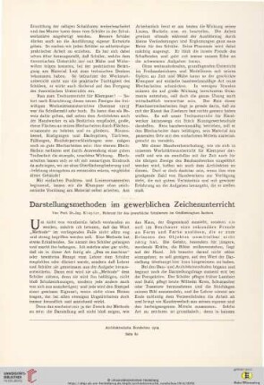 30: Darstellungsmethoden im gewerblichen Zeichenunterricht