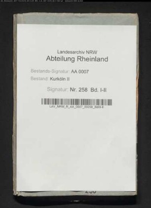 Taxationsprotokolle der Gemälde aus dem Nachlass des Erzbischofs Clemens August