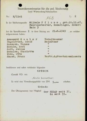 Pflumm, Wilhelm