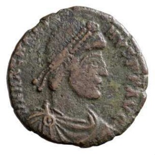 Münze, Aes 2, 25. August 383 - 28. August 388 n. Chr.