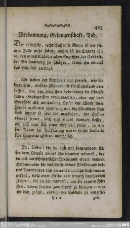 Verbannung, Gefangenschaft, Tod
