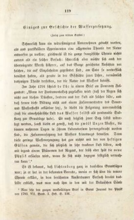 Einiges zur Geschichte der Wasserzersetzung. (Zusatz zum dritten Kapitel.)