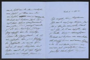 Brief von Harry Kessler an Gerhart Hauptmann
