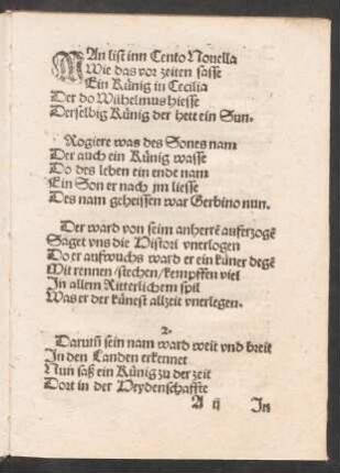 MAn list inn Cento Nouella || Wie das vor zeiten sasse ||