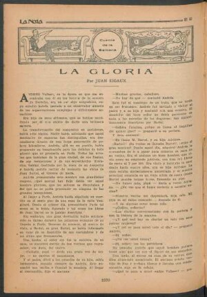 Cuento de la semana : La gloria