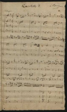 Quartette. Fragmente; vl (2), vla, vlc; G-Dur