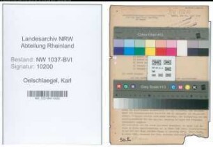 Entnazifizierung Karl Oelschlaegel , geb. 03.11.1904 (Polizeibeamter)
