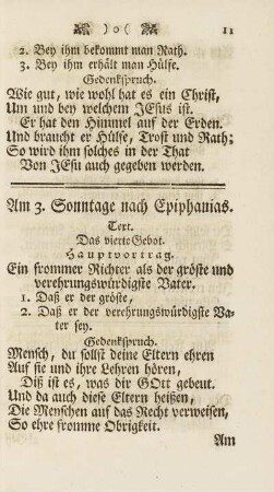 Am 3. Sonntage nach Epiphanias