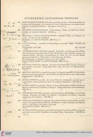 Stickereien, Tapisserien, Teppiche (Nr. 454-476)