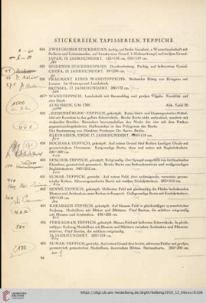 Stickereien, Tapisserien, Teppiche (Nr. 454-476)
