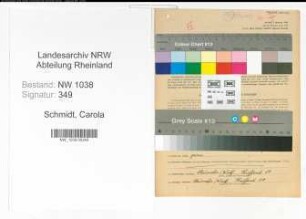 Entnazifizierung Carola Schmidt , geb. 16.03.1888 ()