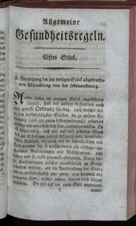 Elftes Stück.