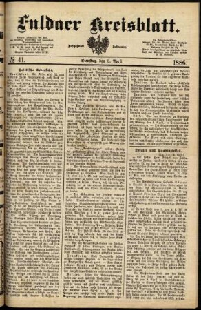 Ausgabe vom Dienstag, den 06. April 1886.