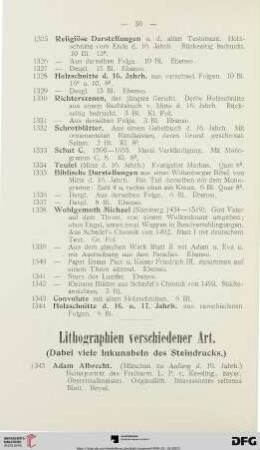 Lithographien (Nr. 1345-1478)