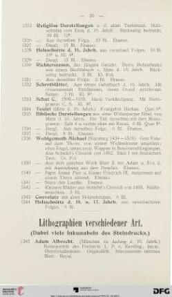 Lithographien (Nr. 1345-1478)