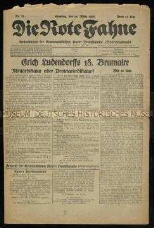Sozialistische Zeitung. Jahrgang 1920