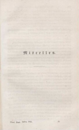 381-386 Miscellen : Programm der Haager Gesellschaft zur Vertheidigung der christlichen Religion auf das Jahr 1860