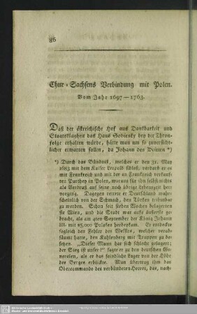 Chur-Sachsens Verbindung mit Polen