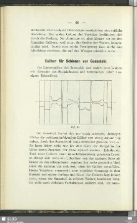 Caliber für Schienen von Gussstahl