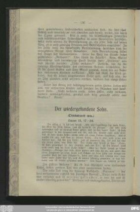 Der wiedergefundene Sohn. (Trinitatiszeit 1896.)